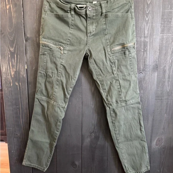 Women's Olive Green Cargo Pants - Picture 1 of 3